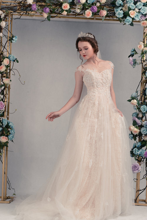 ROSE GARDEN LACE ART WEDDING DRESS