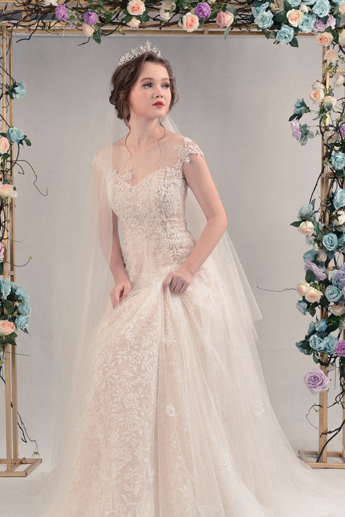 ROSE GARDEN LACE ART WEDDING DRESS